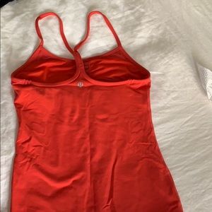Red lululemon power y tank size 6